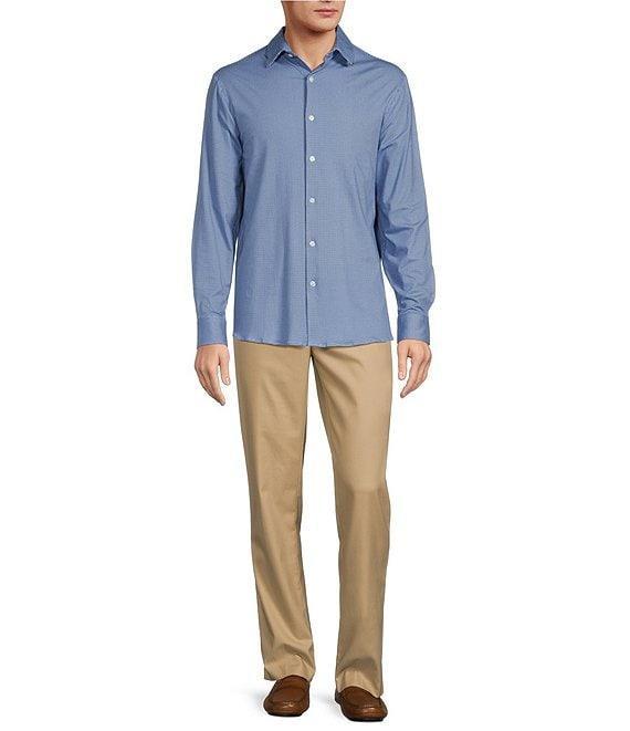 Hart Schaffner Marx State Street Essentials Albini 4FLEX Long Sleeves Mini Tile Spread Collar Coat Front Shirt Product Image