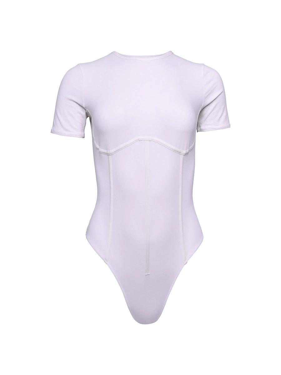 Womens Stretch Cotton T-Shirt Bodysuit Product Image