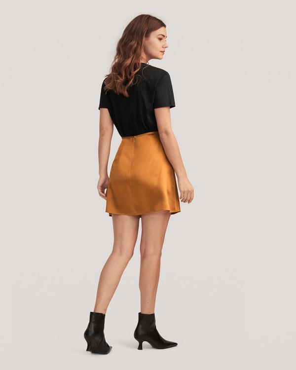 Silk A Line Mini Skirt Product Image