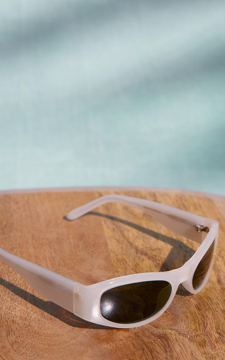 A.KJÆRBEDE Grey Mirrored Lens Visor Sunglasses Product Image