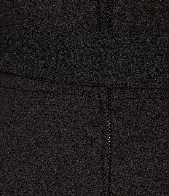 Honey and Rosie Scuba Crepe Spaghetti Strap Small Ruffle Neckline Jumpsuit Product Image