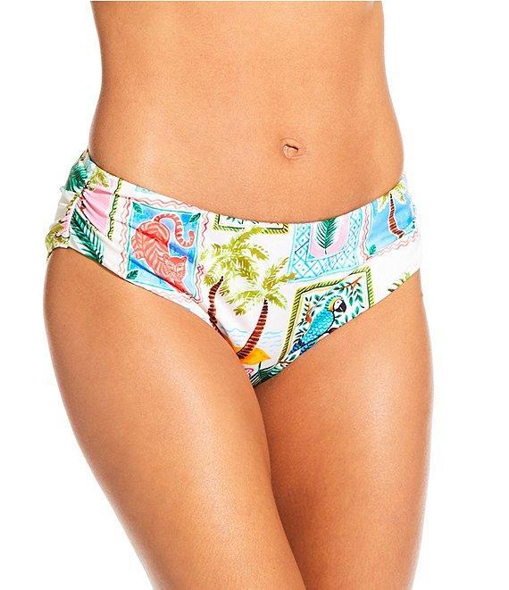 Gibson & Latimer Destination Vacation Banded Triangle Halter Swim Top Product Image