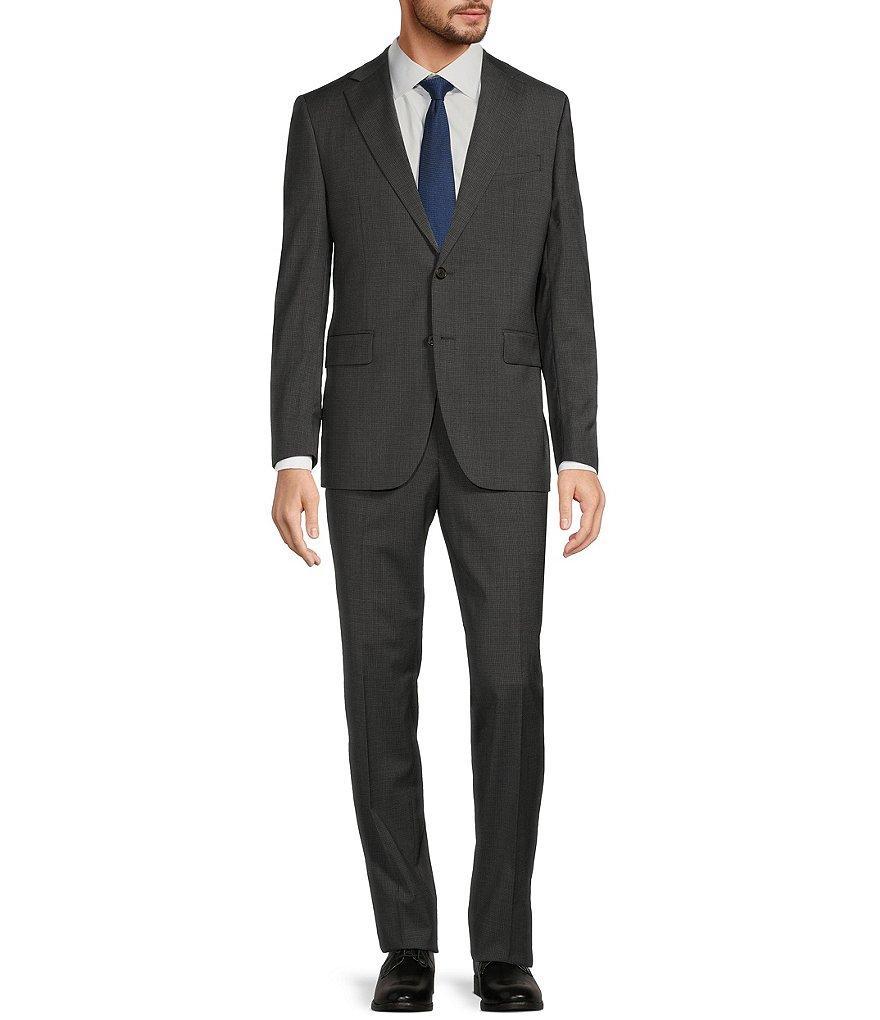 Hickey Freeman Modern Fit Flat Front Mini Grid Pattern 2-Piece Suit Product Image