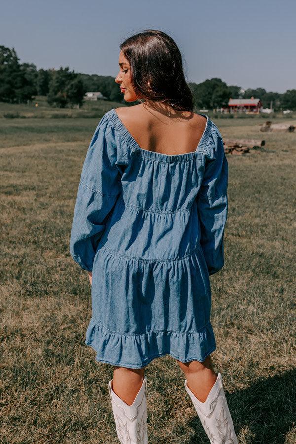 Easy To Style Chambray Mini Dress Product Image