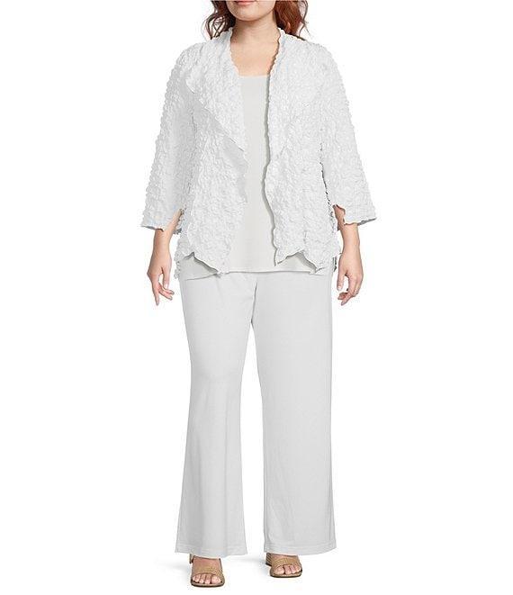 IC Collection Plus Size Wing Collar Asymmetric Hem Jacket Product Image