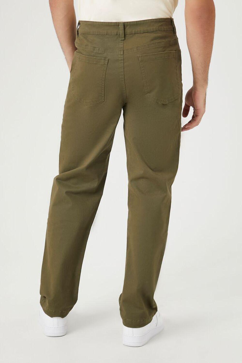 Twill Mid-Rise Slim-Fit Pants | Forever 21 Product Image