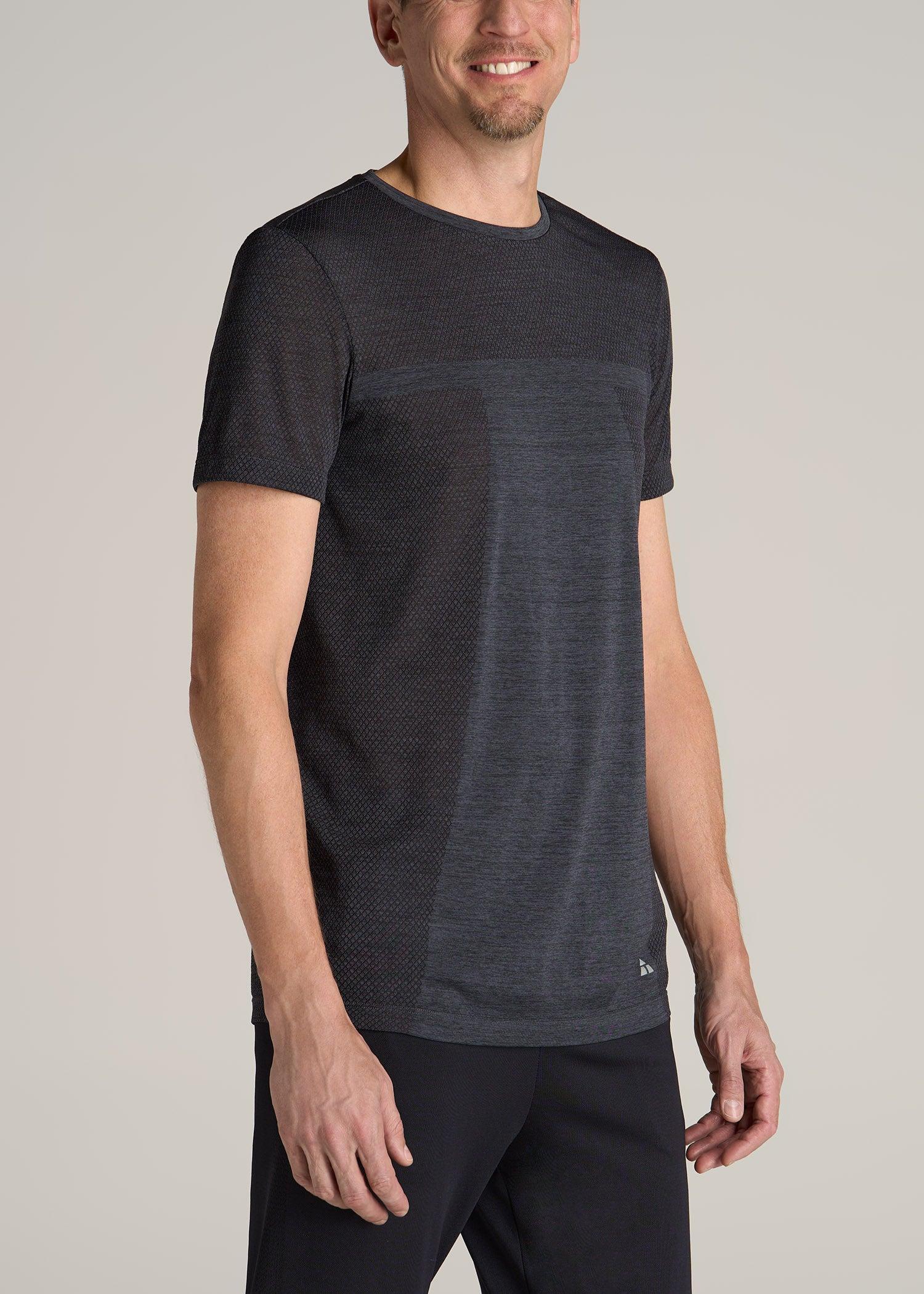 A.T. Performance MODERN-FIT Engineered Athletic Tall Tee in Charcoal Mix Product Image