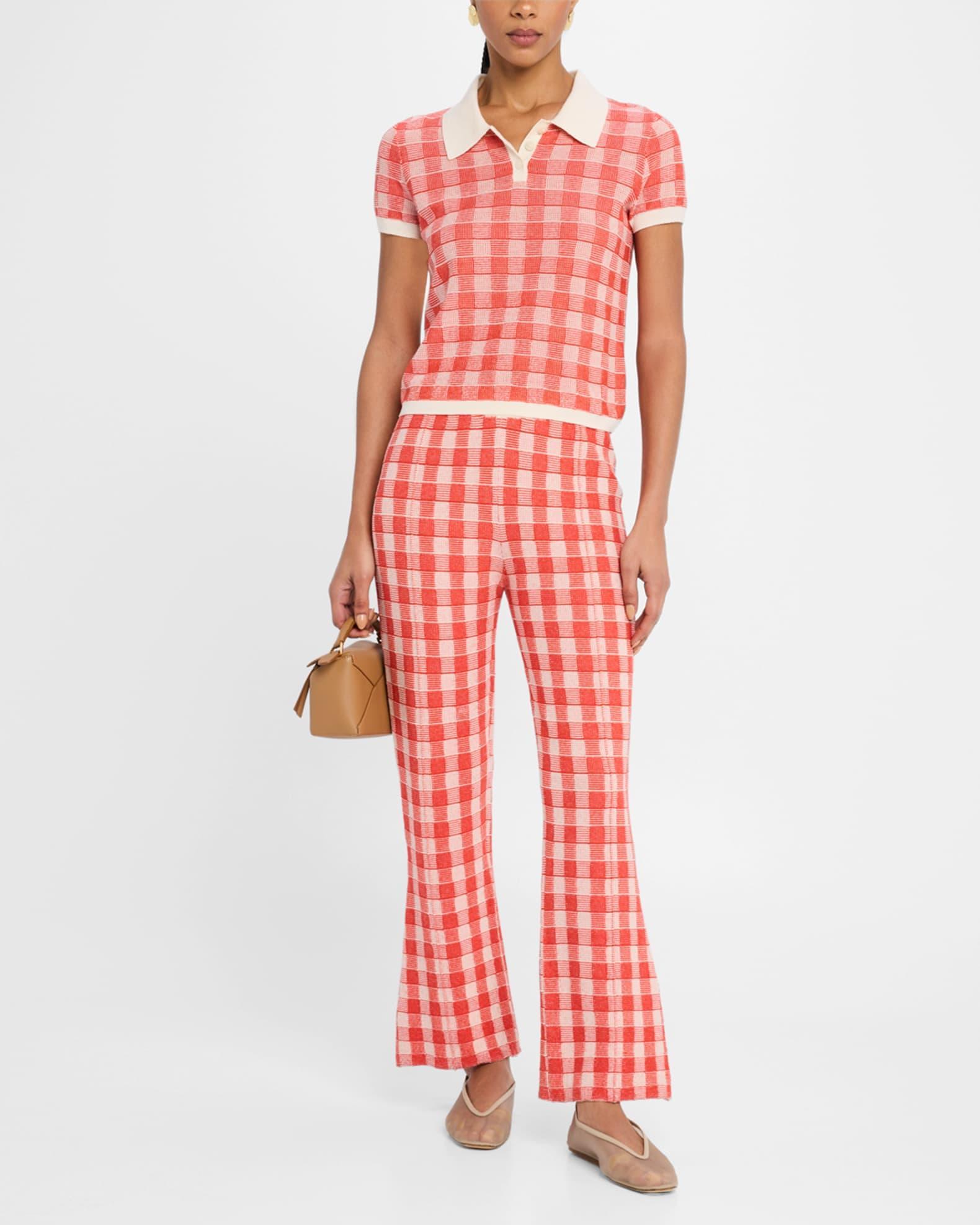 Gingham Flare Pants Product Image