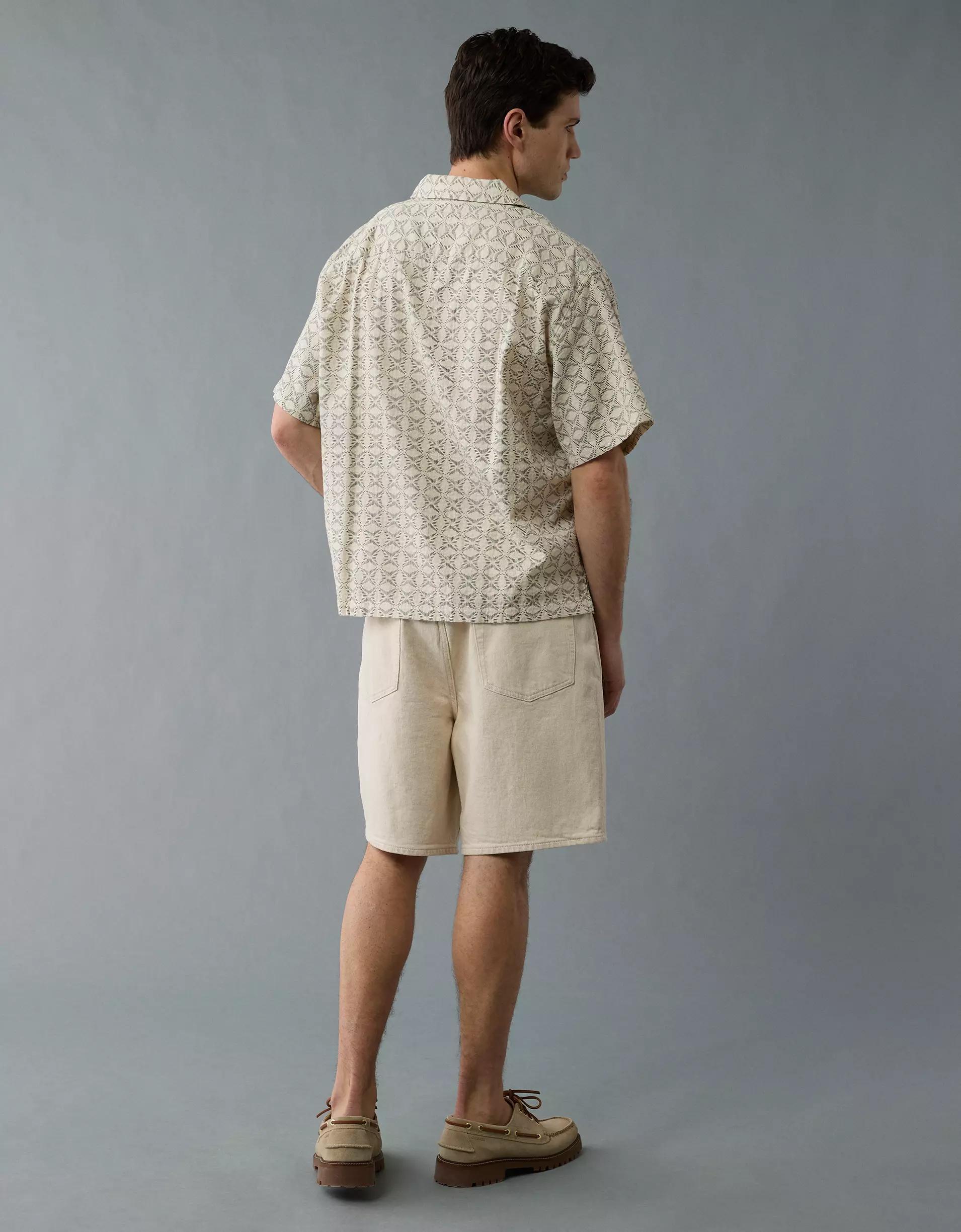 AE Poolside Printed Button-Up Shirt Product Image