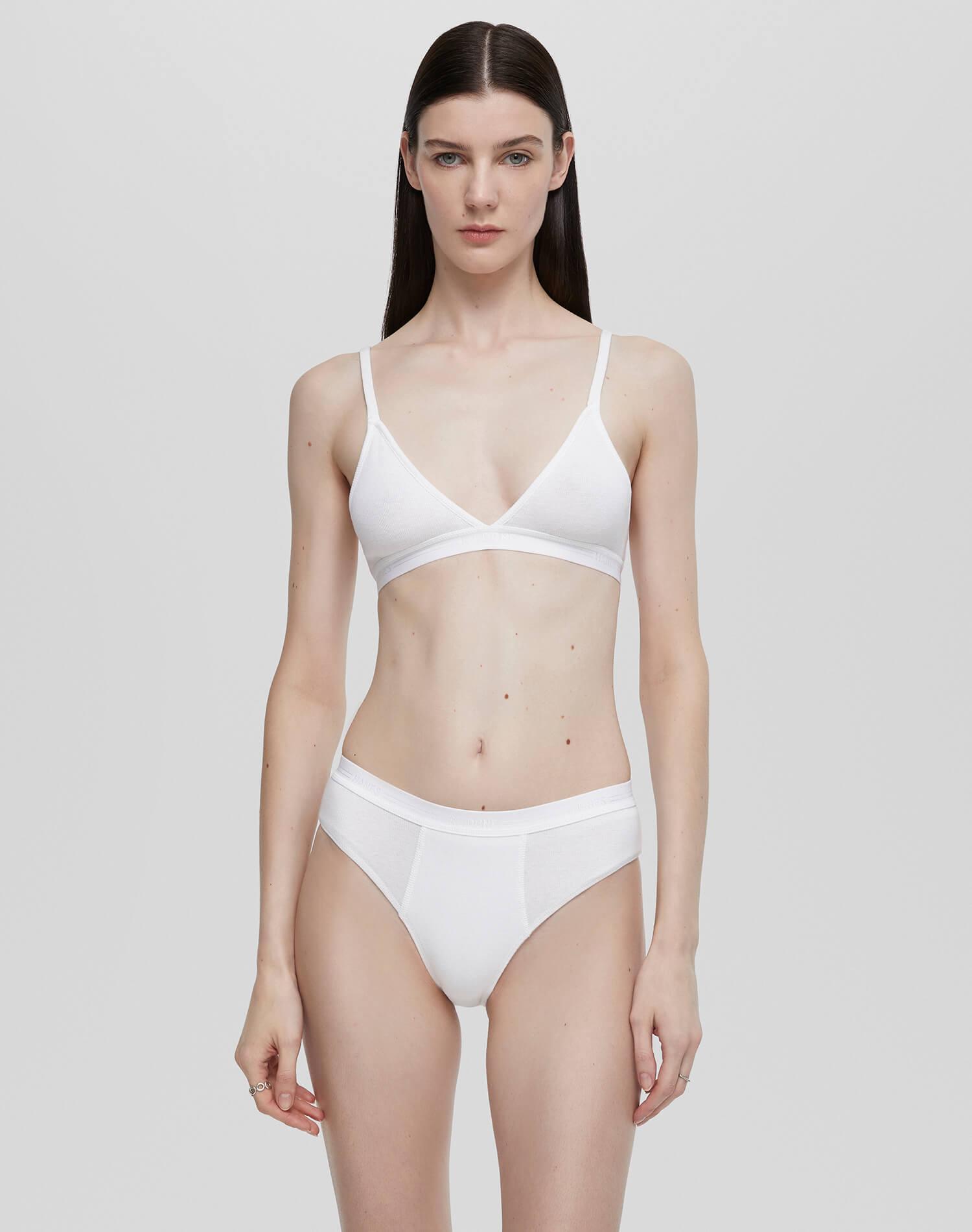 Hanes Ribbed Triangle Bra - Optic White Product Image