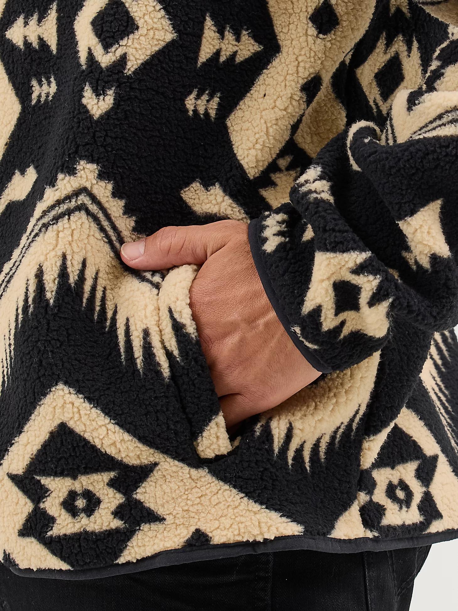 Men's Lightweight Full Zip Sherpa Jacket in Caviar Product Image