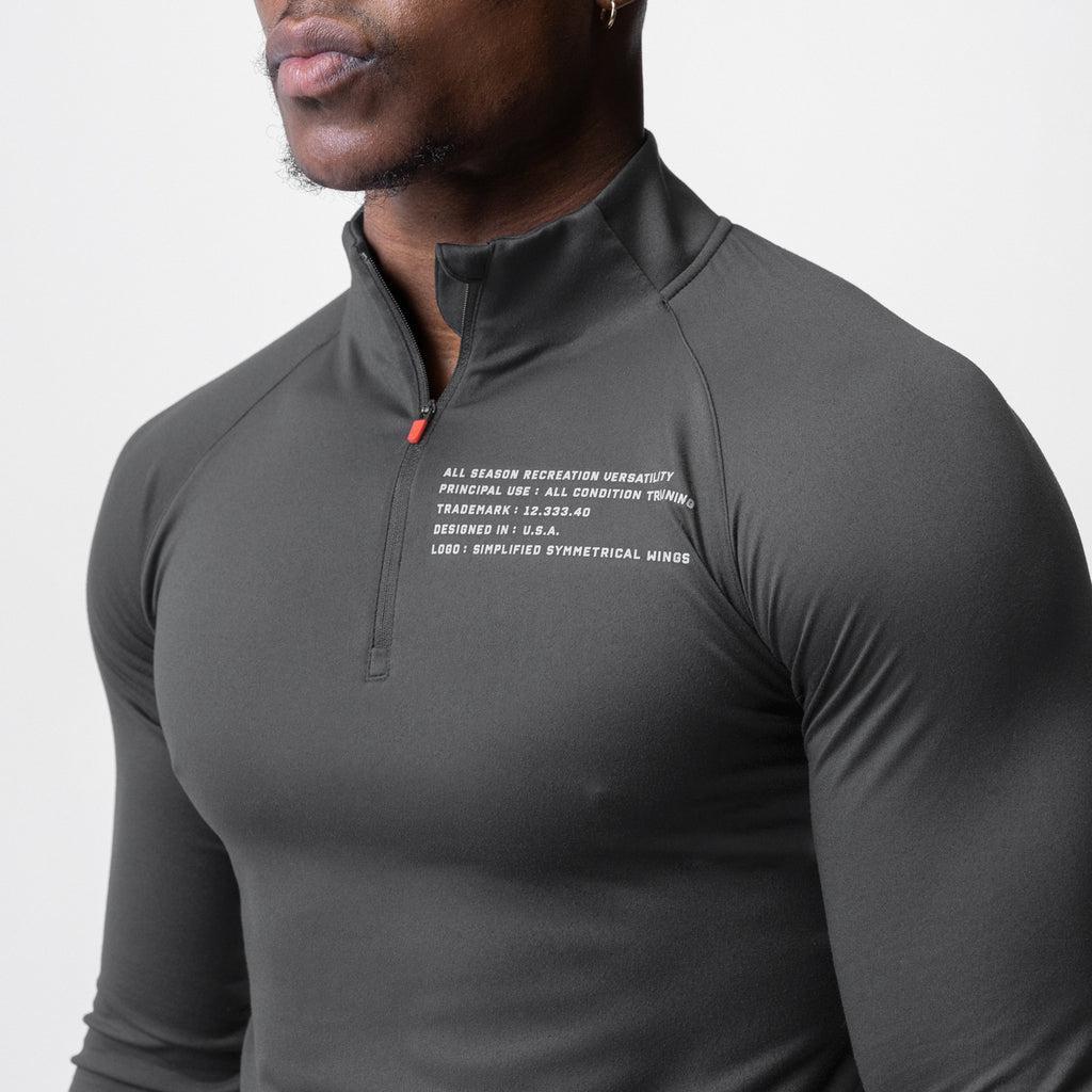 0725. Core Fitted Quarter Zip - Black Product Image