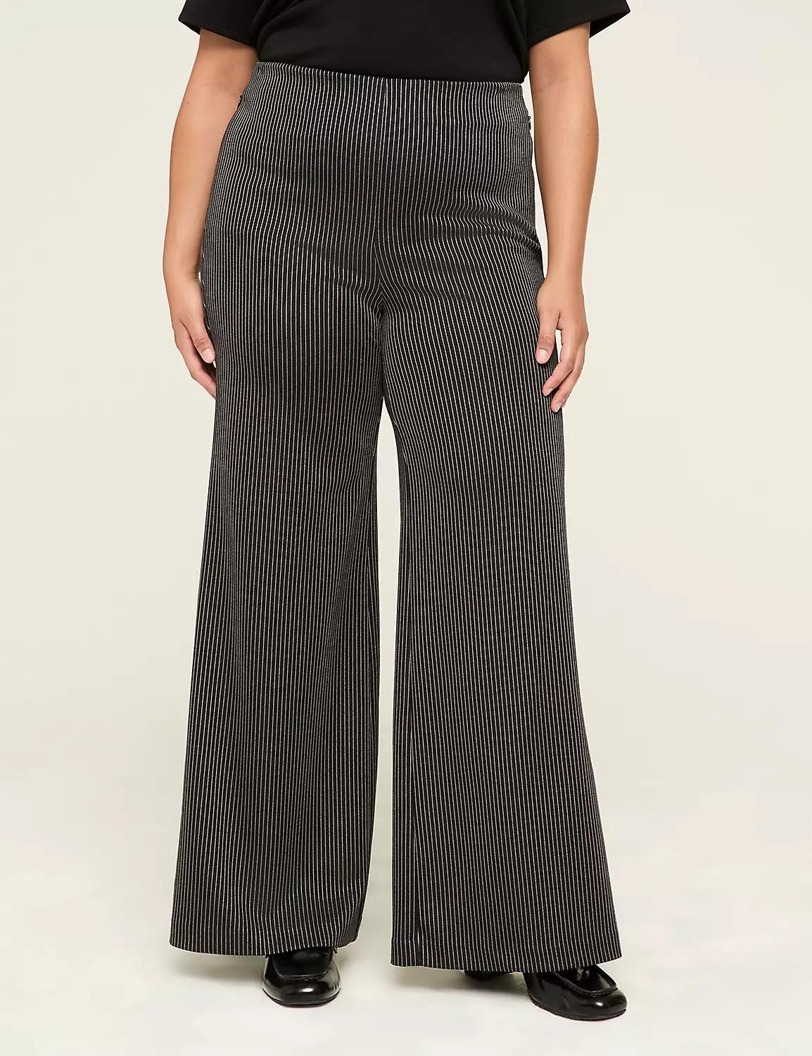 Knit Pull-On Wide Leg Palazzo Pant Product Image