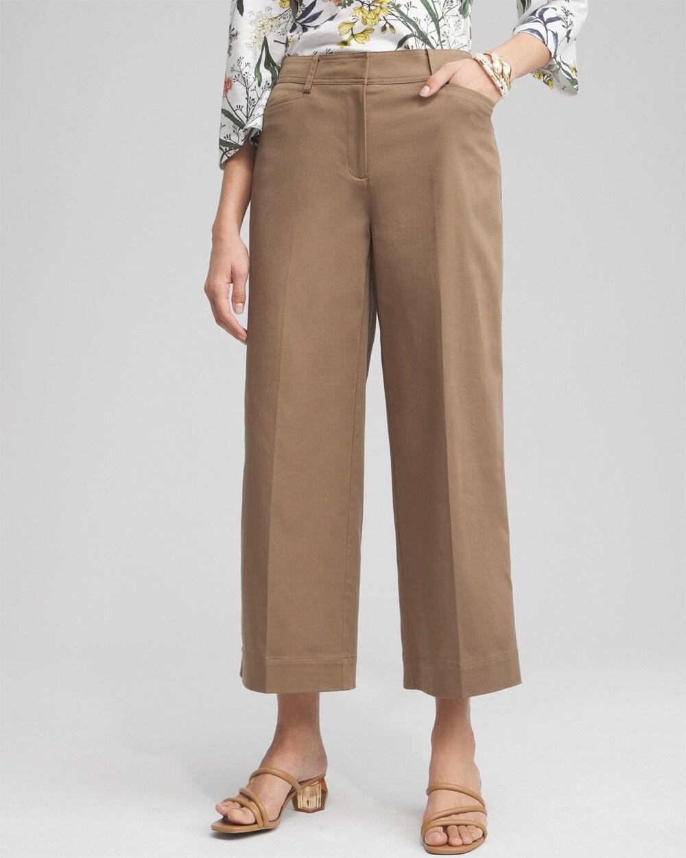 Cotton Sateen Cropped Pants Product Image