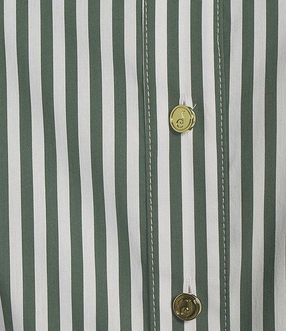 Jude Connally Pippa Stripe Print Point Collar Short Sleeve Midi Dress Product Image