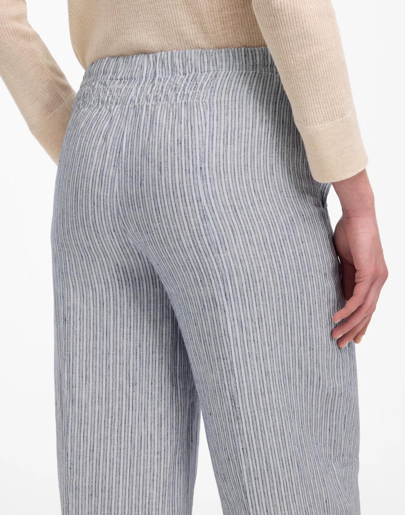 Pull-On Barrel Pants in 100% Linen Product Image