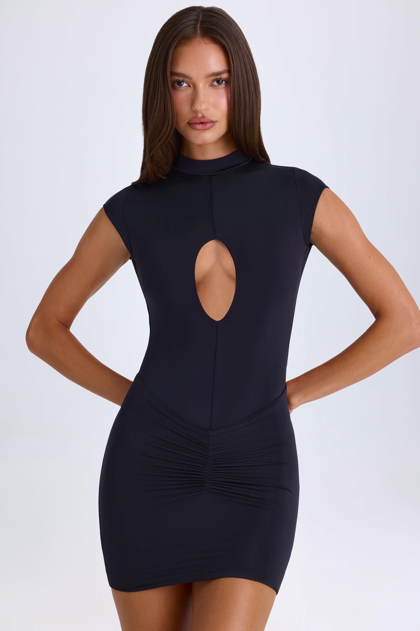 Cut-Out Bodysuit in Black Female Product Image