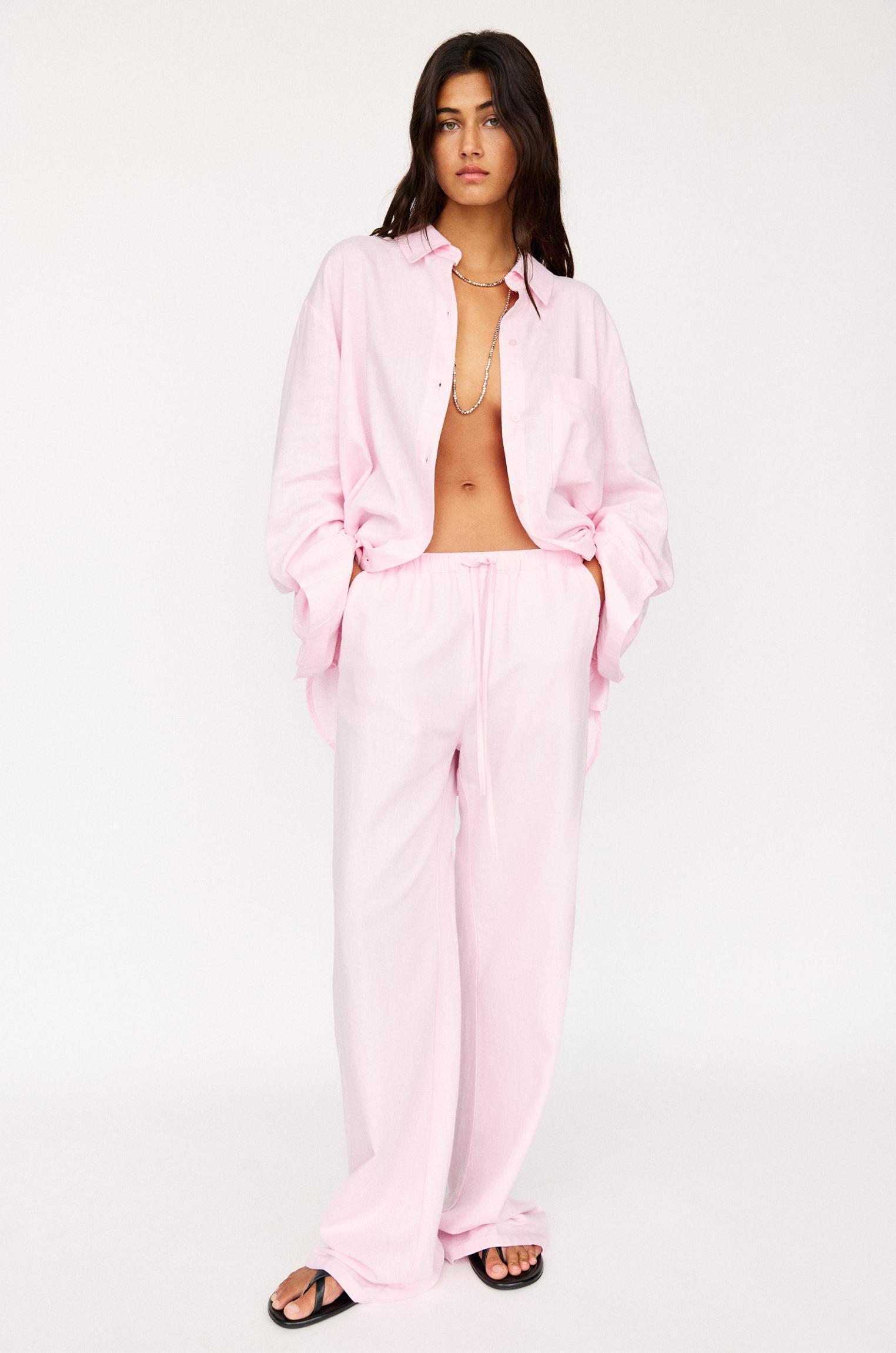 Linen blend sweatpants Product Image