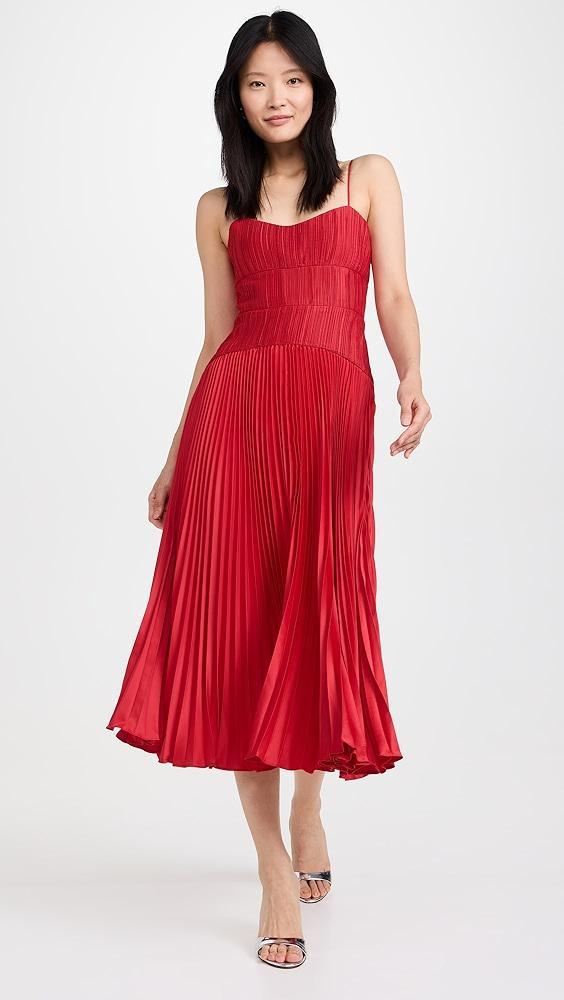 AMUR Cherry Drop Waist Midi Dress | Shopbop Product Image