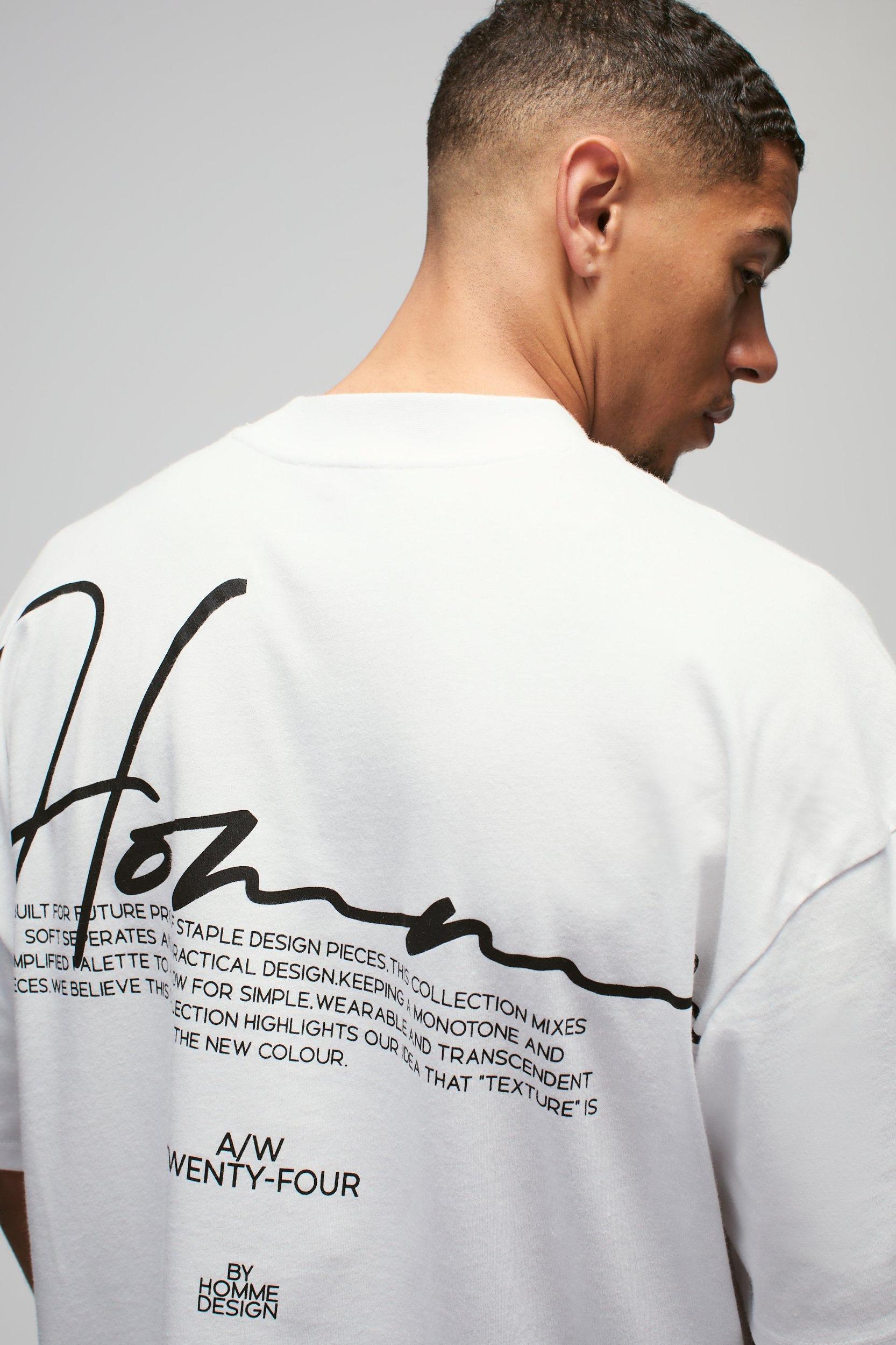 Oversized Boxy Heavyweight Peached Embroidered T-shirt | boohooMAN USA Product Image