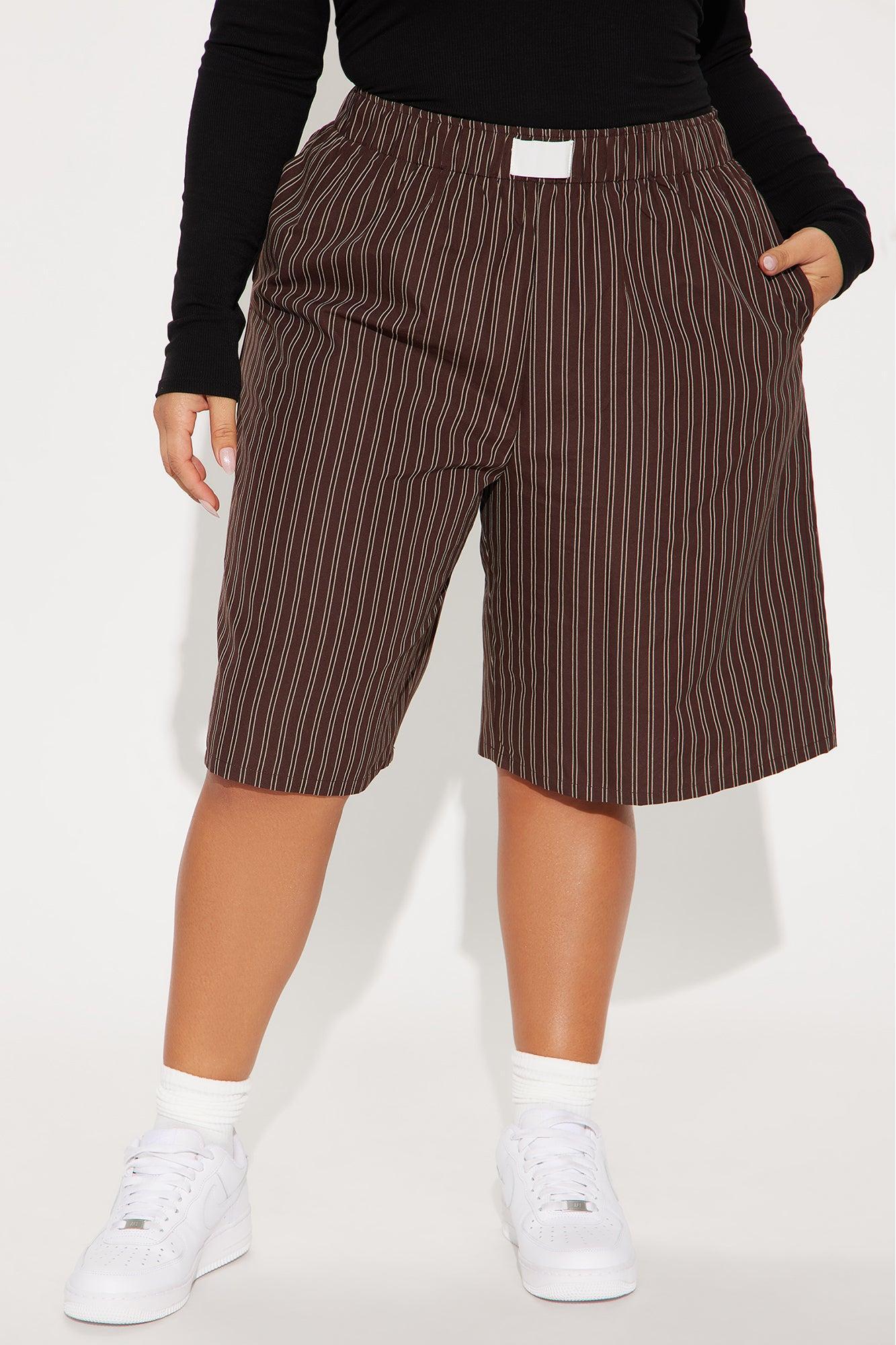 Aurora Striped Boxer Short - Chocolate Product Image