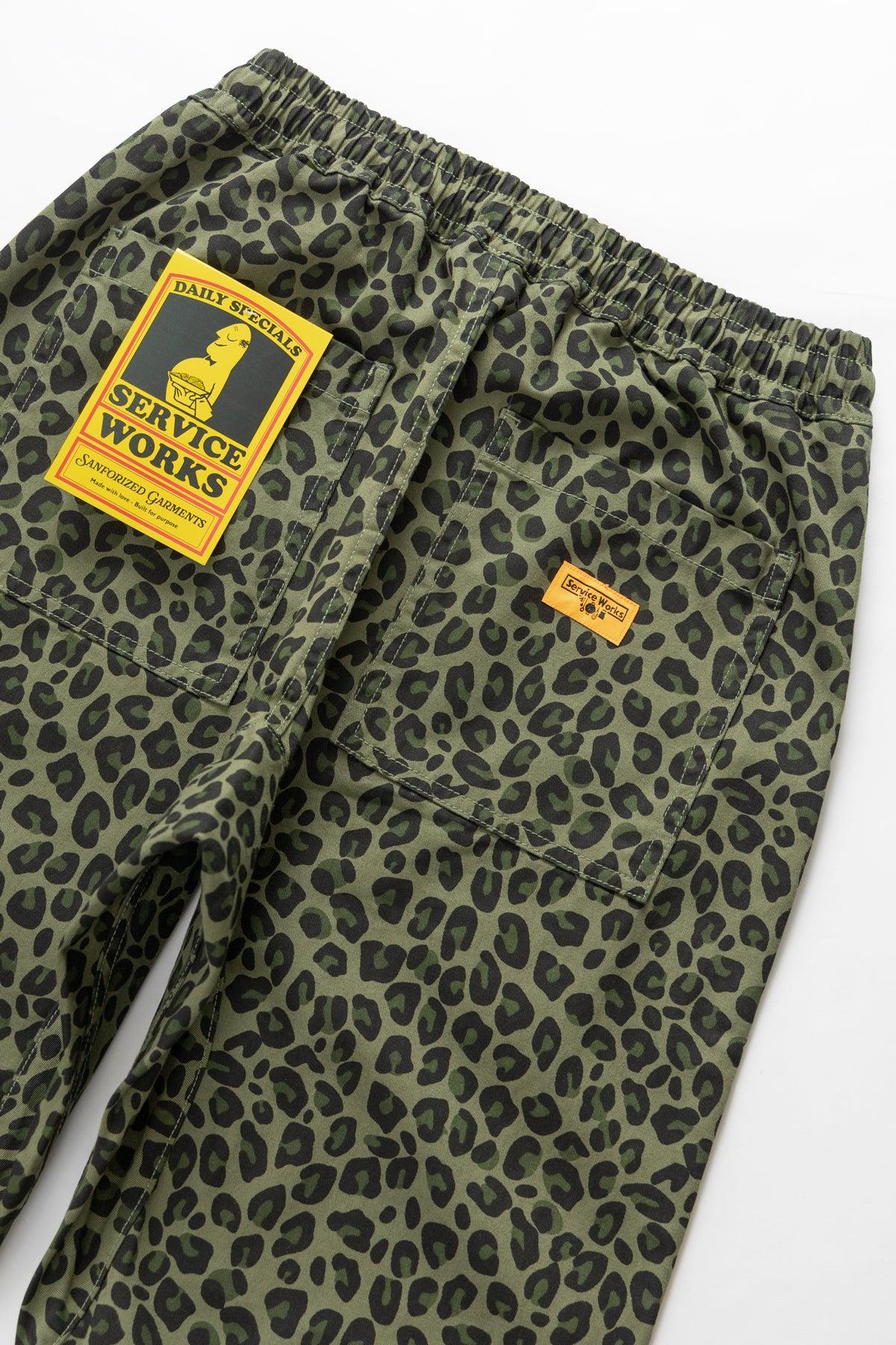 Service Works - Patterned Chef Pants - Green Leopard Product Image