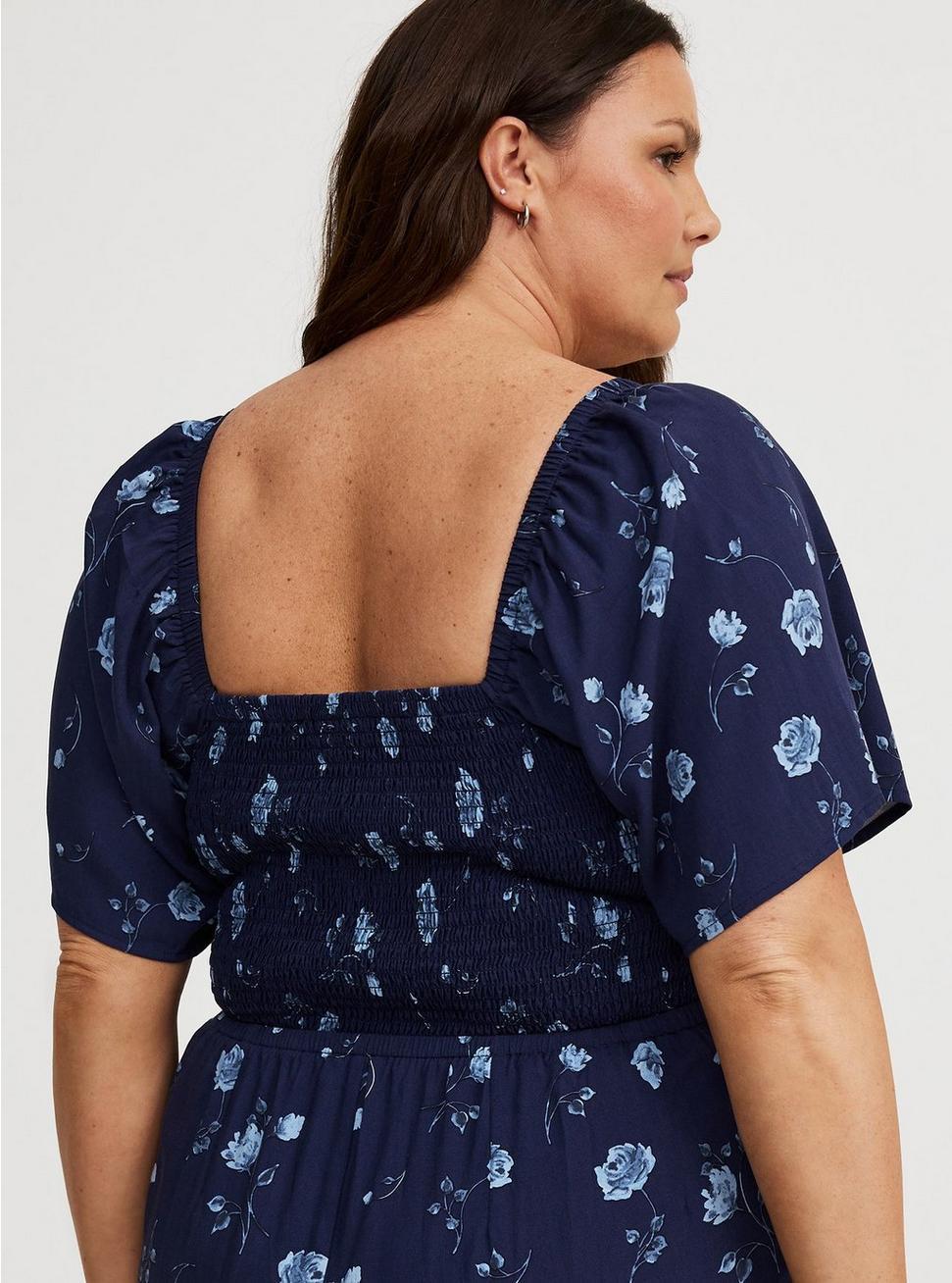 Flutter-Sleeve Smocked Jumpsuit Product Image