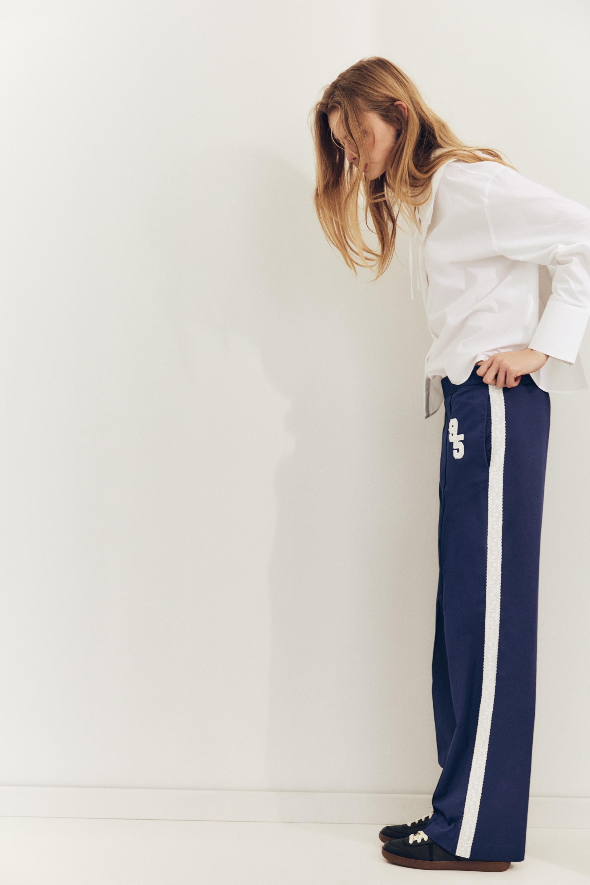 SIDE STRIPE SATIN EFFECT PANTS Product Image