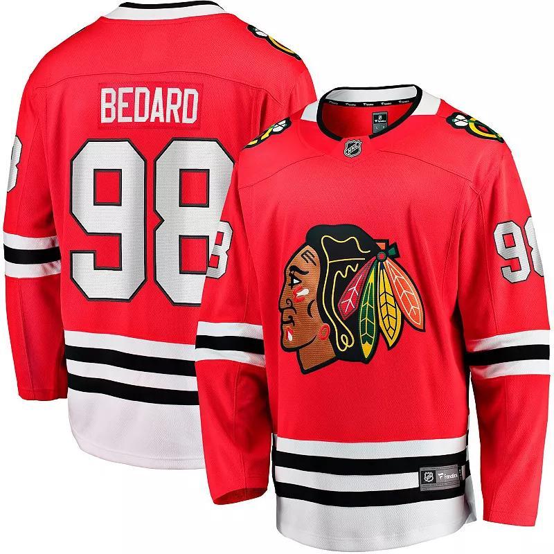 Men's Fanatics Connor Bedard Red Chicago Blackhawks Home Breakaway Player Jersey, Size: XS Product Image