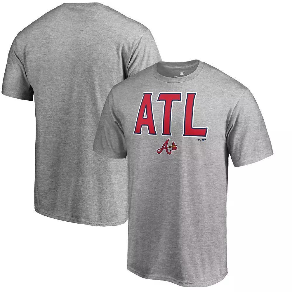 Men's Fanatics Branded Heather Gray Atlanta Braves Hometown ATL T-Shirt, Size: Large, Grey Product Image
