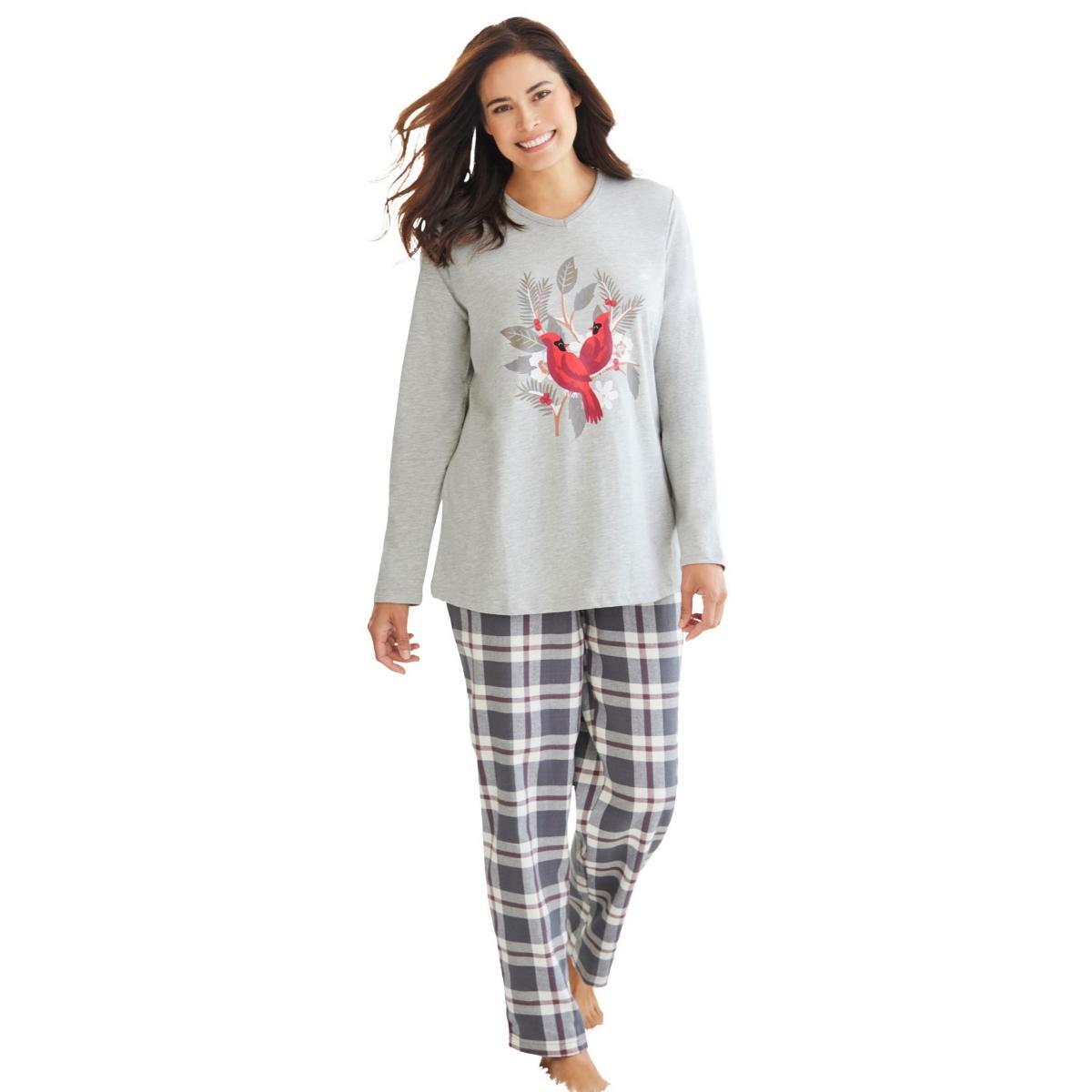 Dreams & Co. Womens Cozy Pajama Set Product Image