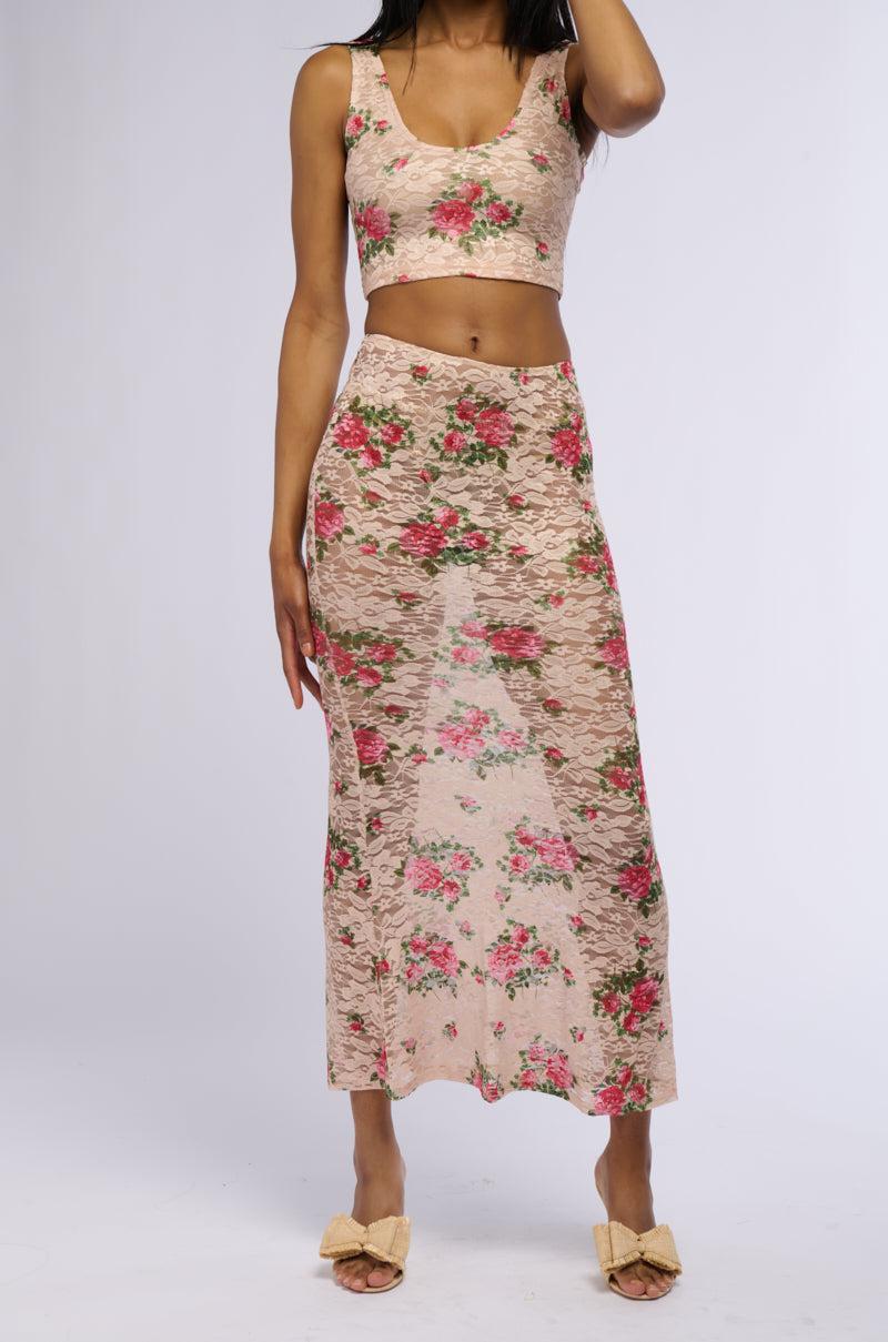 NINA FLORAL MAXI SKIRT Product Image