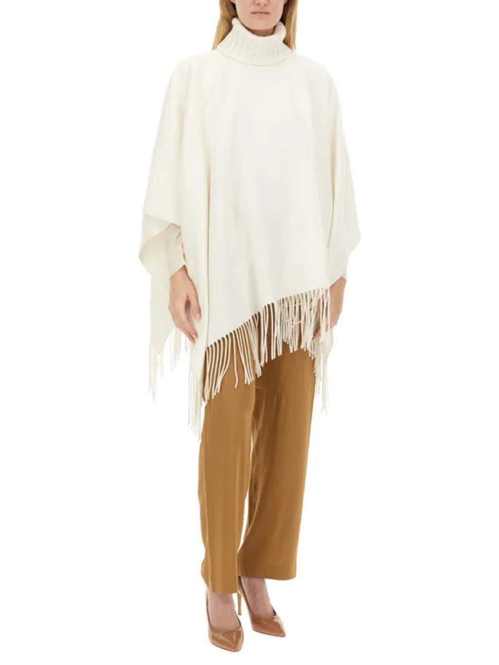 FABIANA FILIPPI Cape Of Wool In Ivory Product Image