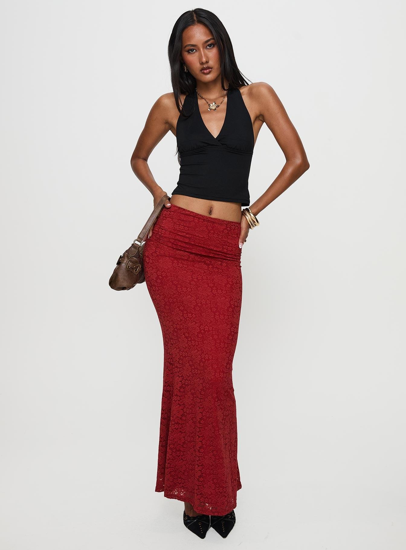 Silene Maxi Skirt Red Product Image