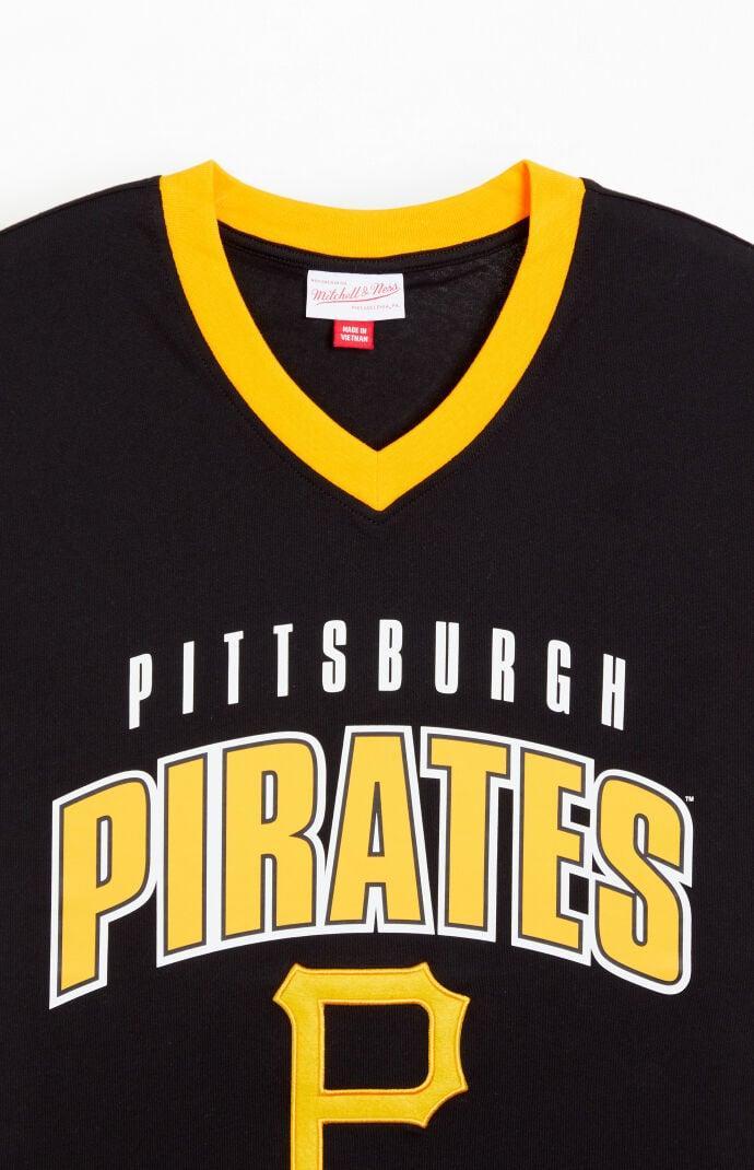 Mitchell & Ness Men's Pittsburgh Pirates Baseball Retro V-Neck T-Shirt Product Image