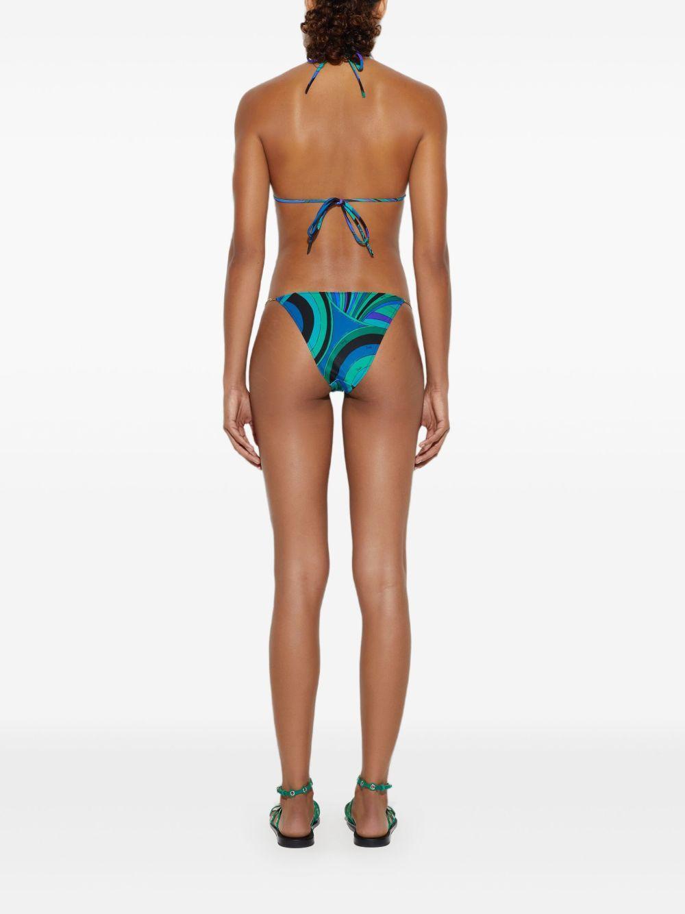 Iride-print triangle bikini bottom Product Image