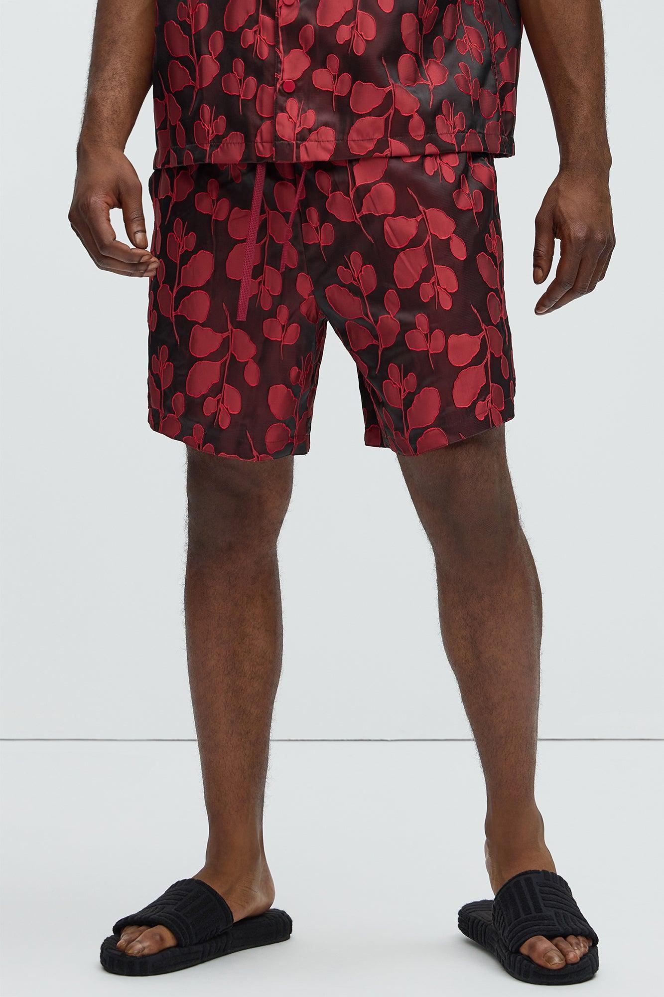 Fenno Jacquard Shorts - Red Product Image