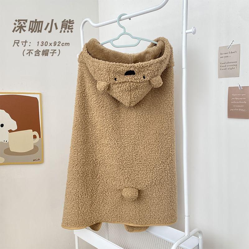 Ear Hooded Fleece Cape Product Image