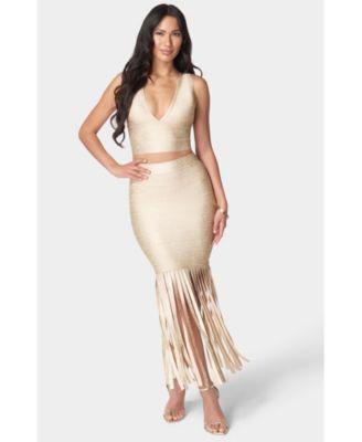 bebe Womens 2Piece Maxi Bandage X-Back Set Product Image