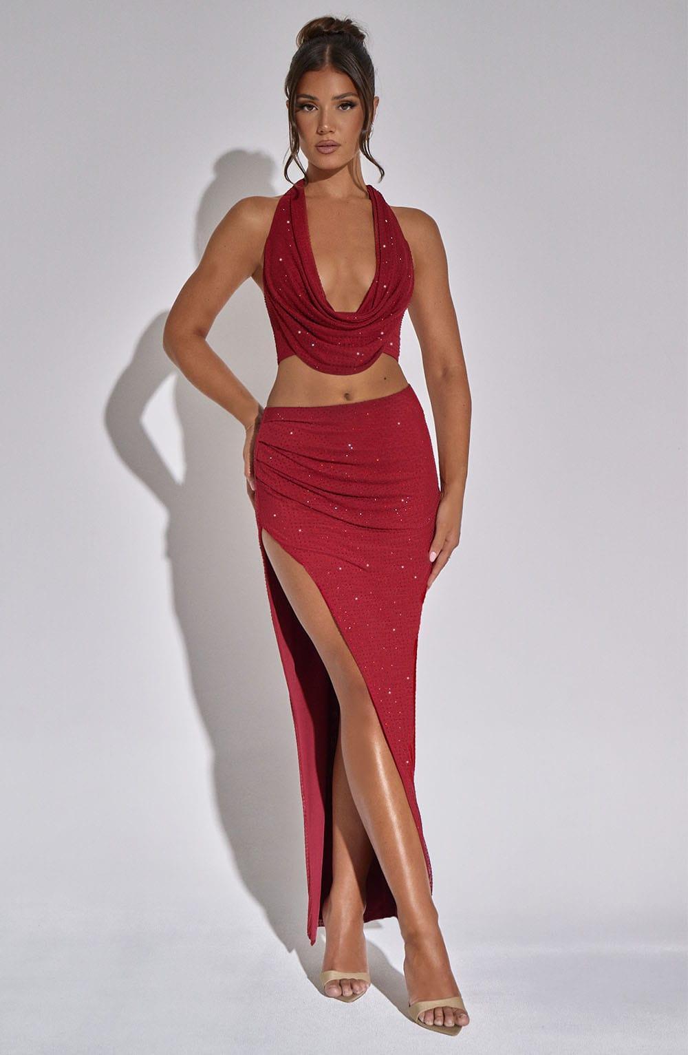 Val Maxi Skirt - Red Product Image