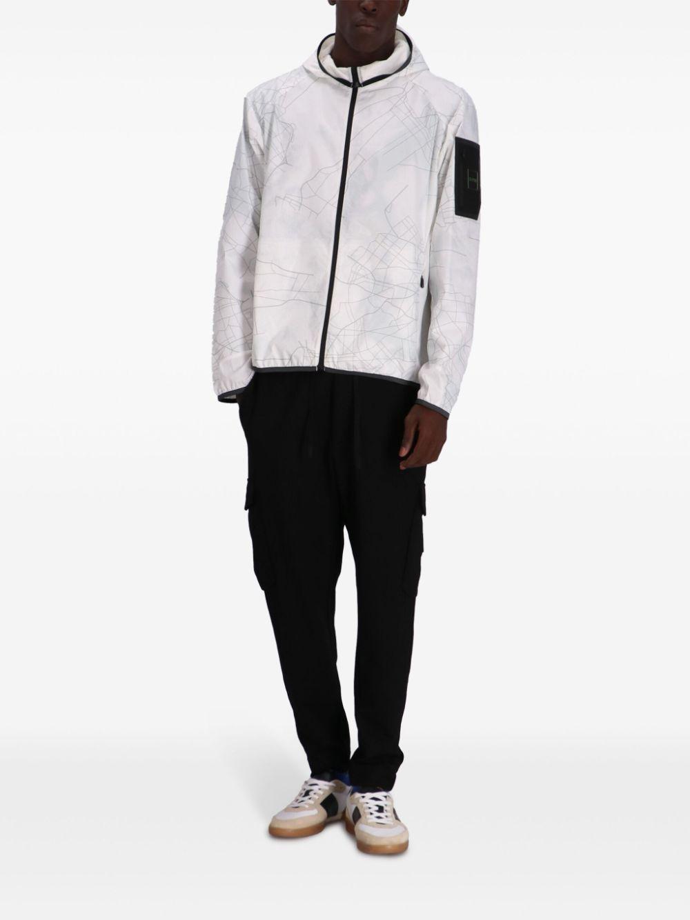 HUGO BOSS Graphic-print Jacket In White Product Image