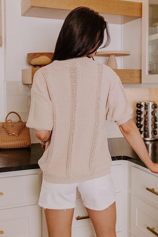 Kind Moment Knit Top in Light Oatmeal Product Image
