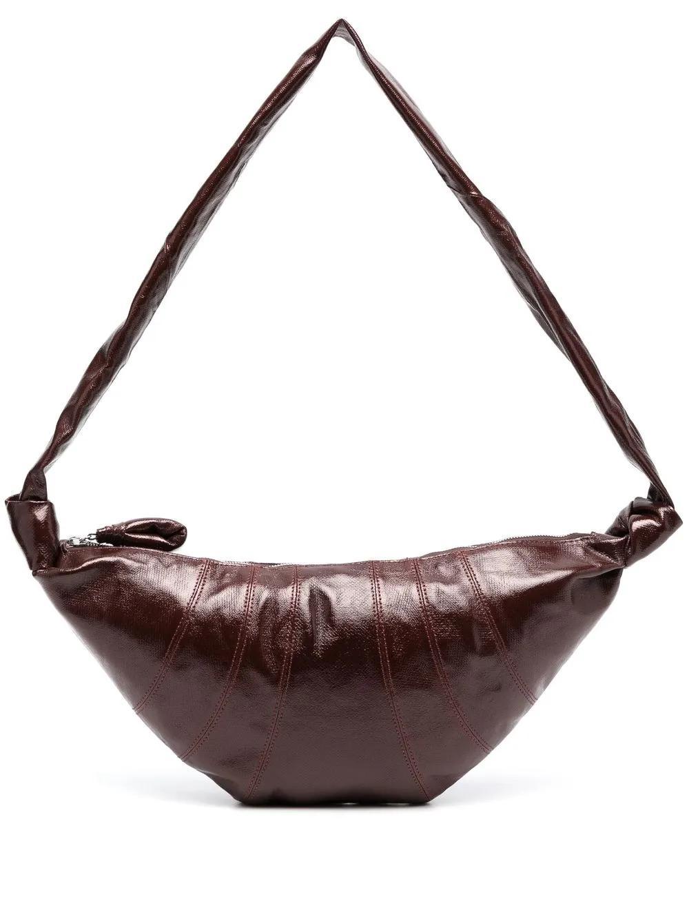 LEMAIRE Croissant Leather Shoulder Bag In Brown Product Image