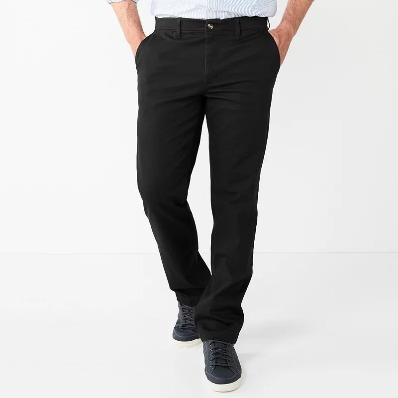 Men's Sonoma Goods For Life® Flexwear Straight-Fit Chinos, Size: 40 X 32, Black Black Product Image