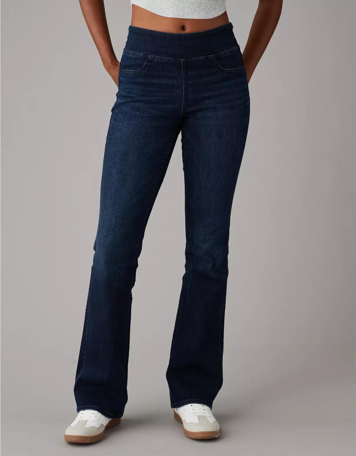 AE Luxe Pull-On High-Waisted Kick Bootcut Jean Product Image