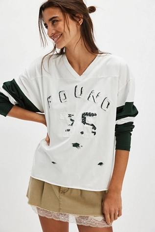 Found Distressed Long-Sleeve Team Jersey Product Image