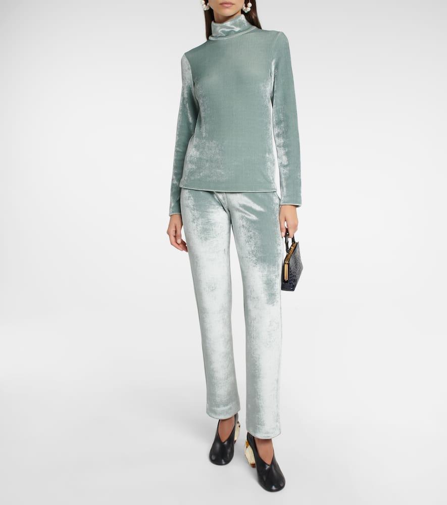 JIL SANDER Turtleneck Top In Steel Blue Product Image