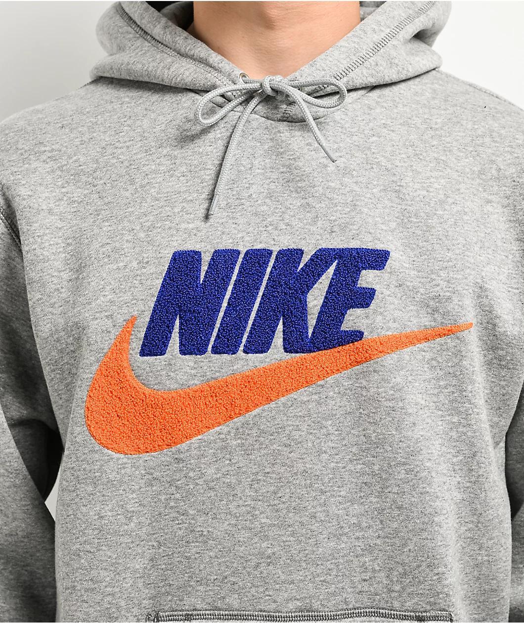 Nike Sportswear Club Fleece Heather Grey Hoodie Product Image