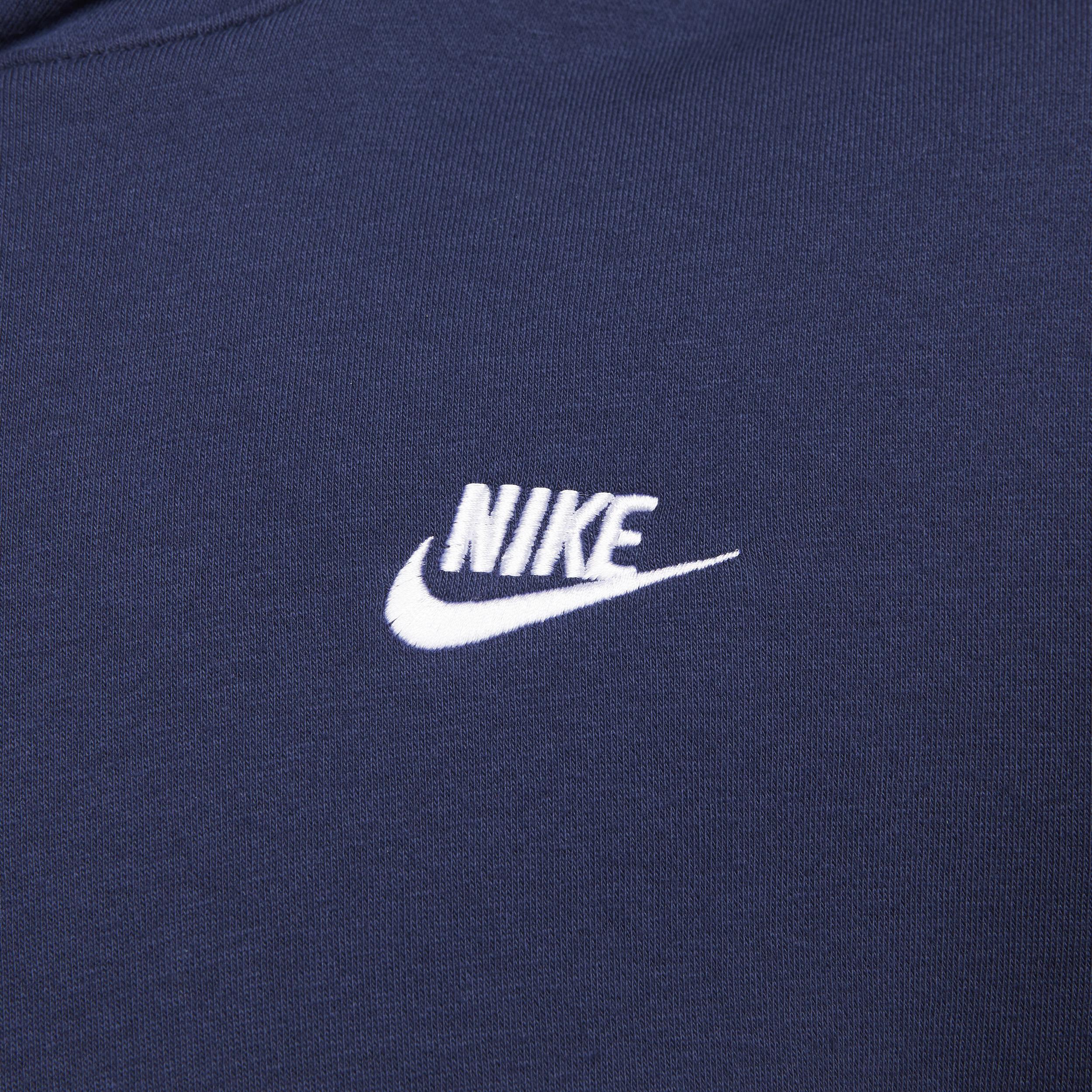 Men's Nike Sportswear Club Fleece Pullover Hoodie, Size: XL, Black Navy White Product Image