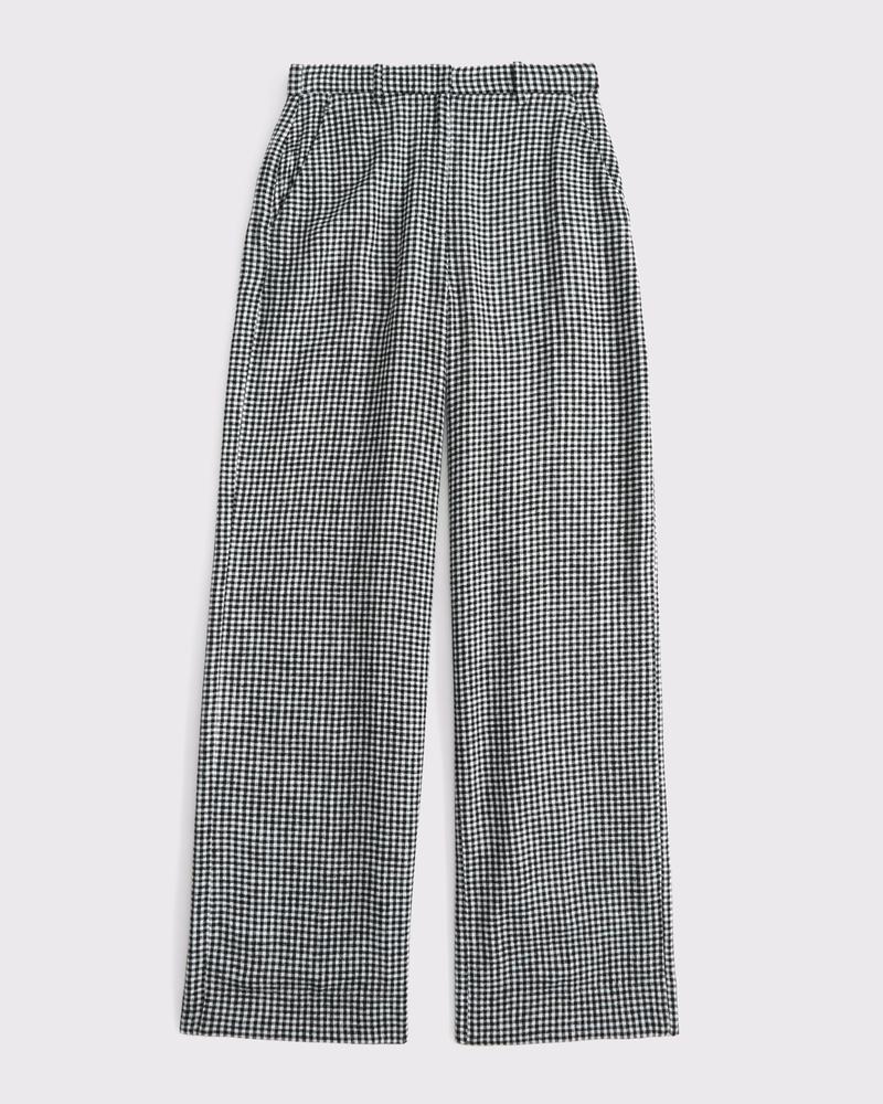 Tailored Linen-Blend Wide Leg Pant Product Image